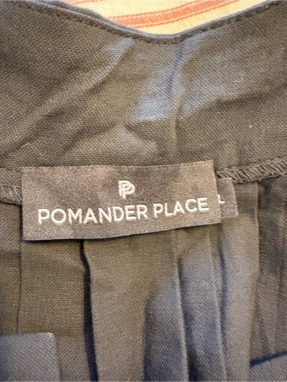 Pomander Place Black Pleated Notch-Neck Blouse - Picture 2 of 5